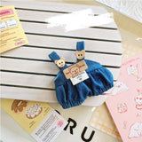 Labubu Doll Clothes Set – 17cm Plush Doll Outfit with Overalls, Dress & Hairpin for Cute Styling and Fashion Accessories Gift