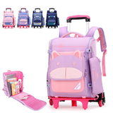 Children's Wheel Backpack for Elementary School Boys - Rolling Backpack that Climbs Stairs - Removable Trolley Schoolbag