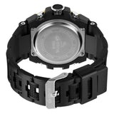 Men's Digital Military Watch - 50M Waterproof Sport Wristwatch with Skull Dial & Dual Display LED Quartz