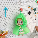 Hooded Jumpsuit Poncho Outfit for 17cm Labubu – Cute Mini Plush Doll Clothes & Accessories for Fans and Dress-Up Gifts