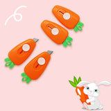 3 Mini Cartoon Carrot Utility Box Cutters: Cute Letter Openers and Art Paper Cutters, Ideal for Kawaii Stationery