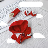 Hooded Jumpsuit Poncho Outfit for 17cm Labubu – Cute Mini Plush Doll Clothes & Accessories for Fans and Dress-Up Gifts