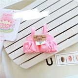 Labubu Doll Clothes Set – 17cm Plush Doll Outfit with Overalls, Dress & Hairpin for Cute Styling and Fashion Accessories Gift