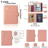 Passport Holder for Couples: PU Leather Travel Cover with Credit Card and SIM Card Slots, ID Wallet, and Bag for Passports