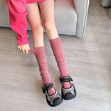 Women's Cotton Long Socks: Over-the-Knee, Solid Thigh-High Stockings, Casual and Cozy for Boots