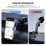 Enhanced 2-IN-1 Car Dashboard Phone Holder Mount: Universal Stand for All Phones