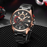 CURREN Multifunctional Quartz Men's Watch: Sporty Stainless Steel Strap, Luminous, Automatic Date