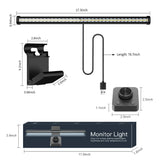 USB-Powered Computer Monitor Light Bar with Remote Control, Multi-Screen LED Hanging Lamp for Office and Home Use