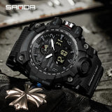 Men's Luxury Digital Quartz Sport Watch – Chronograph LED Dual Display Wristwatch from Top Brand