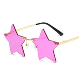 Star-Shaped Sunglasses For Women: Pentagram Eyewear for Christmas Decoration, Party Fun, and Rimless Style