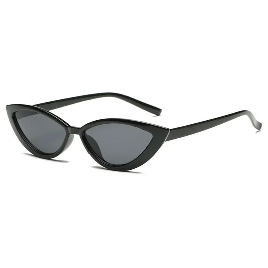 Vintage Black Cat Eye Sunglasses for Women: Mirror Finish with Small Frame, Ideal Shades for Females