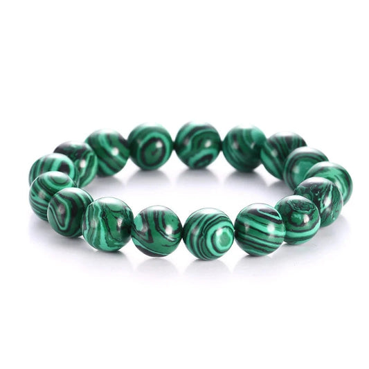 Men's Green Malachite Bracelet – High-Quality Crystal Charm Bangle with Buddhist Beads | Fashion Jewelry Birthday Gift