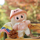 Labubu Doll Duck & Rabbit Outfit Set – 17cm Plush Clothes with Yarmulke Hat, Shirt, and Pants Three-Piece Accessories for Cute Styling