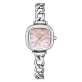 Simple Love Series Women's Quartz Wristwatch with Alloy and Genuine Leather Band, Fritillary Dial