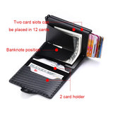 Unisex Carbon Fiber Credit Card Holder: Double Anti-RFID, Minimalist Wallet