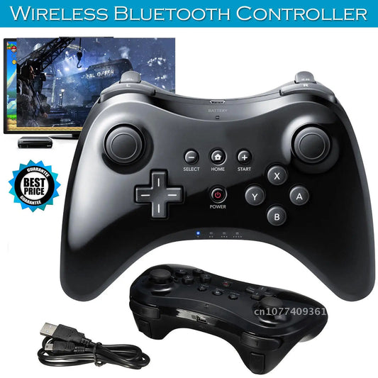 Dual Analog Bluetooth Wireless Gamepad - USB Classic Controller for Nintendo Wii U Pro Controller, Compatible with Wii U Gamepad