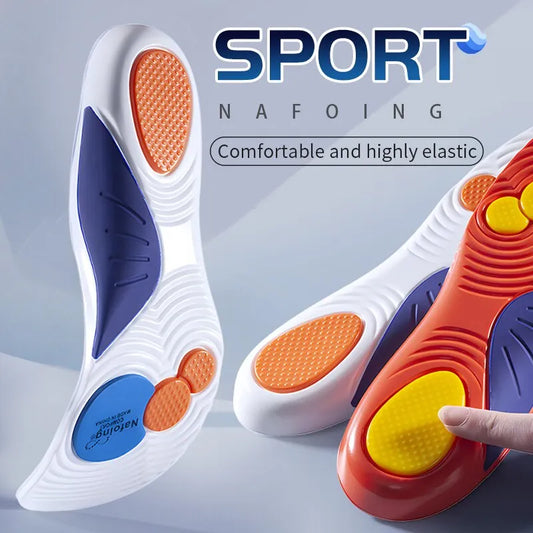 Orthopedic Sport Insoles: Shock Absorption, Deodorant, Breathable Cushioning for Running Shoes, Suitable for Men and Women