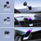 Joyroom Magnetic Car Phone Holder: Military-Grade Suction Mount for iPhone, Powerful Magnets, Suitable for Dashboard or Windshield