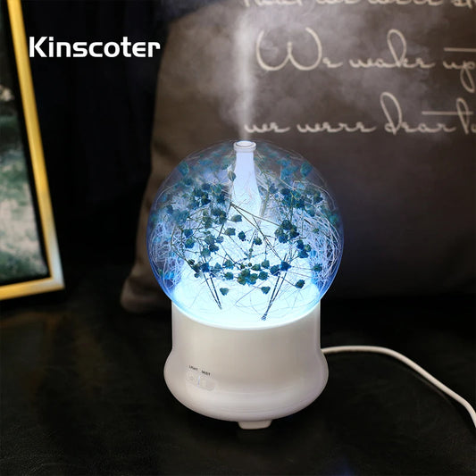 Hydrangea Aroma Diffuser: Essential Oil Flower Air Humidifier, Electric Atomizer - Perfect as a Christmas Gift