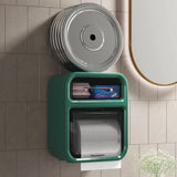 Wall-Mounted Luxury Bathroom Tissue Holder: Waterproof Double-Layer Dispenser