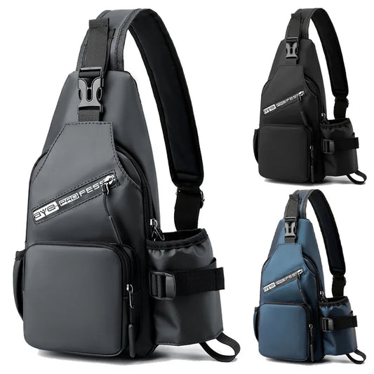 Men's Mini Backpack with USB Port: Small Sports Bag, Sling Chest Bag, Multifunctional Crossbody Bag