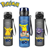 560ML Pokemon Pikachu Water Bottle: Portable, Large Capacity, Cartoon Design for Kids, Ideal for Outdoor Sports