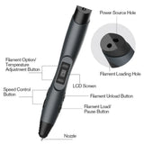 New Generation 3D Printing Pen: Supports PLA/ABS/PCL Filament (1.75mm), Features Low Temperature, Speed Control, and Adjustable Temperature