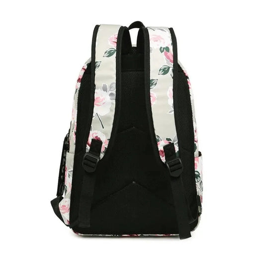 Teenage Girls' School Backpack: Children's Black Floral Backpack, Elementary School Book Bag Pack for Kids