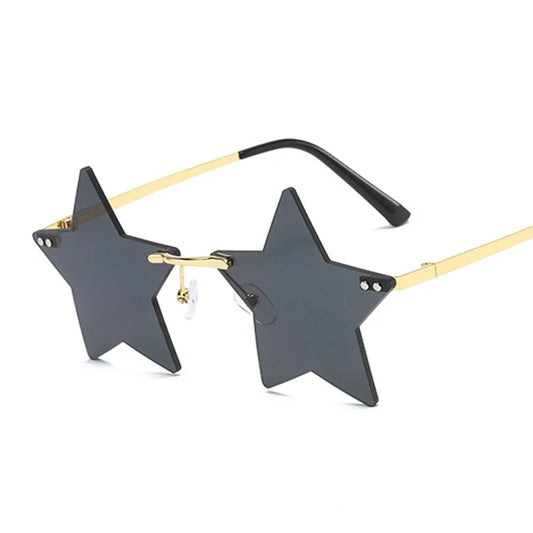 Star-Shaped Sunglasses For Women: Pentagram Eyewear for Christmas Decoration, Party Fun, and Rimless Style