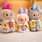 Labubu Idol Doll Big Bow Dress Set – 17cm Plush Outfit with Doll Collar, Rabbit Hanging Charm & Three-Piece Accessories for Cute Styling