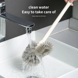 Long-Handled Toilet Brush: Household Cleaning Tool for Reaching Hard-to-Access Areas, Hangs on Wall for Easy Storage