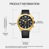 RUIMAS Men's Quartz Watch: Stylish Leather Military Sport Wristwatch with Auto Date and Waterproof Design