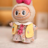 Labubu Idol Doll Big Bow Dress Set – 17cm Plush Outfit with Doll Collar, Rabbit Hanging Charm & Three-Piece Accessories for Cute Styling