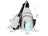 Secure Anti-Theft Chest Bag: with USB Port and Earphone Jack: Small Travel Bag Perfect for Mobile Phones, Ideal for Outdoor Sports