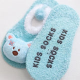 Adorable 2 Pairs of Infant Non-Slip Socks Cartoon Floor Grips