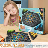 Educational Chain Triangle Chess Game – Triggle Rubber Band Interactive Battle Set – Great Gift for Family Parties