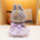 Labubu Doll Sequined Gauze Dress Set – 7 Color Options with Bow Detail for 17cm Plush Dolls, Dress-Up Accessories for Stylish Displays