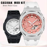 Gen4 Casioak GA2100 Mod Kit: Steel Case, Band, and Bezel with Rubber Strap