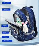 Elementary School Girl's Adorable Book Bag - Children's Cute School Backpack for Girls Aged 6-12 - Spacious Student Backpack with Large Capacity