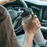 Tyeso Double-Layer Thermal Coffee Cup: Keeps Beverages Hot or Cold, Stainless Steel Double-Drink Car Cup