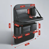 SEAMETAL Auto Seat Back Organizer with Foldable Tray, Tablet Holder, Tissue Box - Car Backseat Storage Bag Accessory