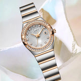 LIGE Luxury Women's Watch: Fashionable Date Waterproof Dress Bracelet, Rose Gold Stainless Steel, Gift Box Included