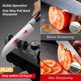 5-in-1 Kitchen Blade Sharpener: Whetstone, Tungsten, Diamond Coating, Adjustable Angle for Professional Results