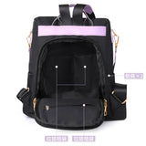 Chic Black Anti-Theft Backpack for Women: Fashionably Simple and Ideal for Casual Travel, Perfectly Waterproof for On-the-Go Adventures