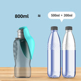 Portable 800ml Dog Water Bottle: Ideal for Outdoor Travel, Suitable for Small, Medium, and Large Dogs