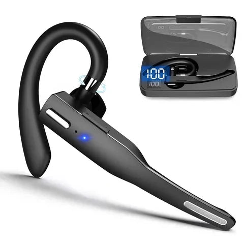 Wireless Business Earphone - Single Bluetooth Earbud Handsfree for Driving, HD Call Headphone with Microphone, Suitable for Business Headset