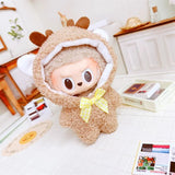 Hoodie Jumpsuit Sweater Outfit for 17cm Labubu Doll – Cute Plush Clothing Set for Fans & DIY Dress-Up Accessories