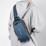 Waterproof Men's Crossbody Chest Bag: USB Shoulder Sling Pack