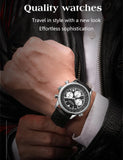 MEGIR Men's Fashion Chronograph Watch: Quartz Movement, Luminous Calendar, Large Dial, Silicone Strap