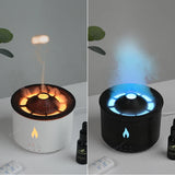 Volcano Flame Jellyfish Aroma Diffuser: 360ml Essential Oil Air Humidifier with Smoke Ring Effect, Ideal as a Cool Gift